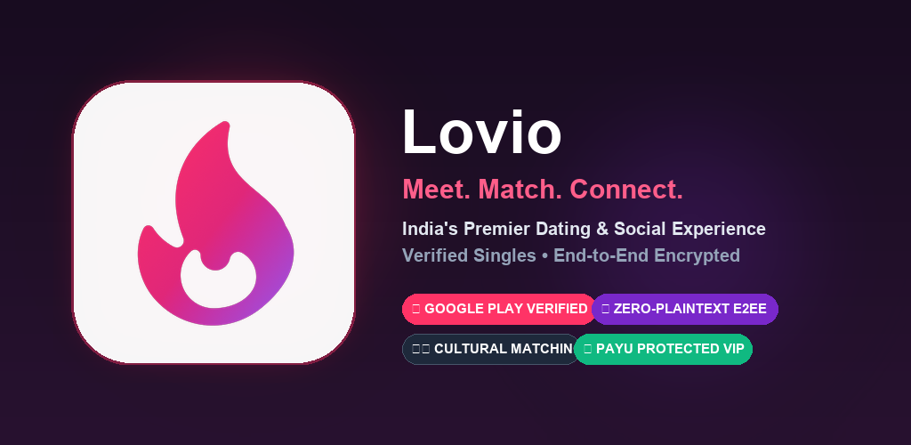 Lovio Dating App Feature Graphic